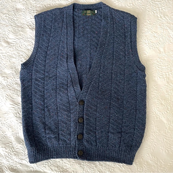 Orvis Other - ORVIS Vintage Blue Wool Sweater Vest. Men’s Size L